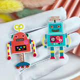 10pcs Acrylic Robort Charms for Jewelry Making DIY Earrings Keychain