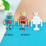 10pcs Acrylic Robort Charms for Jewelry Making DIY Earrings Keychain