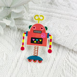 10pcs Acrylic Robort Charms for Jewelry Making DIY Earrings Keychain