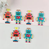 10pcs Acrylic Robort Charms for Jewelry Making DIY Earrings Keychain