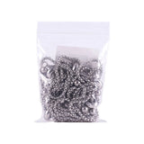 10pcs Adjustable Stainless Steel Slider Chain Bracelet for DIY Crafts 9 inches