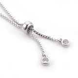 10pcs Brass Bolo Slider Bracelets with Shell Beads for Jewelry Making