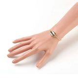 10pcs Brass Bolo Slider Bracelets with Shell Beads for Jewelry Making