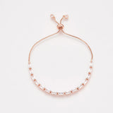 Adjustable Brass Cubic Zirconia Charm Slider Bracelets Bolo Bracelet