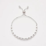 Adjustable Brass Cubic Zirconia Charm Slider Bracelets Bolo Bracelet
