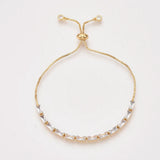 Adjustable Brass Cubic Zirconia Charm Slider Bracelets Bolo Bracelet