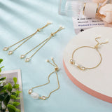 10pcs Adjustable Rhinestone Brass Slider Bracelets Charm Link