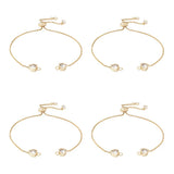 10pcs Adjustable Rhinestone Brass Slider Bracelets Charm Link