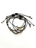 Adjustable Heart Charm Bracelet Set Stainless Steel Charms Couple Bracelets