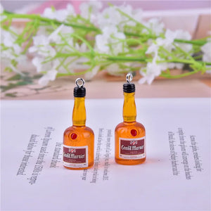 10pcs Beer Bottle Resin Charms for Earrings DIY Jewelry Making
