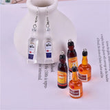 10pcs Beer Bottle Resin Charms for Earrings DIY Jewelry Making