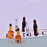 10pcs Beer Bottle Resin Charms for Earrings DIY Jewelry Making
