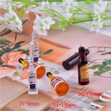 10pcs Beer Bottle Resin Charms for Earrings DIY Jewelry Making