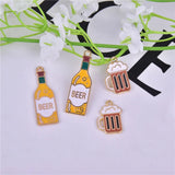 10pcs Beer Metal Charms for DIY Jewelry Making