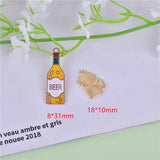 10pcs Beer Metal Charms for DIY Jewelry Making