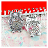 10pcs Owl Clock Charms Antique Bronze/Silver Plated Pendant