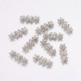 10pcs Alloy Bar Spacers Rhinestone 3-Holes Multi-Strand Links