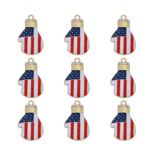 10pcs Boxing Gloves Charms for DIY Jewelry Making