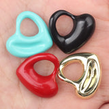 10pcs Heart Shape Charms Earring Necklace DIY Jewelry