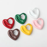 10pcs Heart Shape Charms Earring Necklace DIY Jewelry