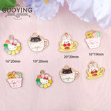 10pcs Cartoon Animal Charm Earring Pendant DIY Keychain Bracelet Enamel Charm