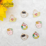 10pcs Cartoon Animal Charm Earring Pendant DIY Keychain Bracelet Enamel Charm
