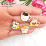 10pcs Cartoon Animal Charm Earring Pendant DIY Keychain Bracelet Enamel Charm