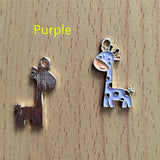 10pcs Cartoon Giraffe Dripping Charm Earrings DIY Necklace Pendant