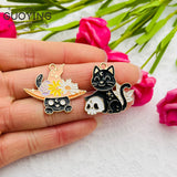 10pcs Alloy Skull Cat Snake Earring Pendant DIY Keychain Charms