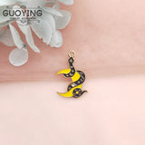 10pcs Alloy Skull Cat Snake Earring Pendant DIY Keychain Charms