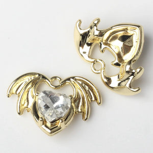 10pcs Heart Wings Alloy Charms for DIY Jewelry Making Earrings Necklace