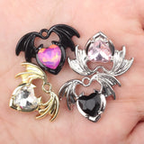 10pcs Heart Wings Alloy Charms for DIY Jewelry Making Earrings Necklace