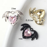 10pcs Heart Wings Alloy Charms for DIY Jewelry Making Earrings Necklace