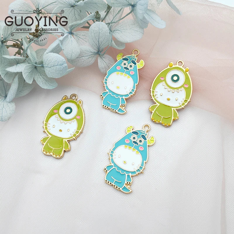 10pcs Alloy Charm Pendant Cat Earring Necklace DIY Bracelet Jewelry Making