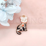 10pcs Halloween Animal Series Skull Cat Bat Charms DIY Jewelry Accessories