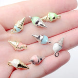 10pcs Ice Cream Alloy Charms Key Chain Earring Necklace Bracelet DIY Craft
