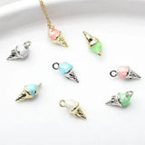 10pcs Ice Cream Alloy Charms Key Chain Earring Necklace Bracelet DIY Craft