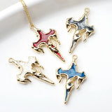 10pcs Irregularity Cross Shape Pendant Earring Necklace Bracelet DIY Craft