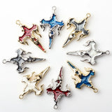 10pcs Irregularity Cross Shape Pendant Earring Necklace Bracelet DIY Craft
