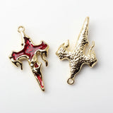 10pcs Irregularity Cross Shape Pendant Earring Necklace Bracelet DIY Craft