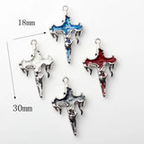 10pcs Irregularity Cross Shape Pendant Earring Necklace Bracelet DIY Craft
