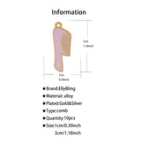 10pcs Alloy Comb Charms for DIY Jewelry Making
