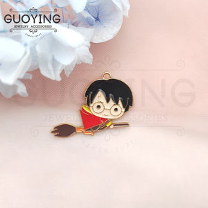 10pcs Anime Magic Academy Charms for DIY Jewelry Making