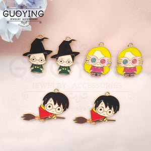 10pcs Anime Magic Academy Charms for DIY Jewelry Making