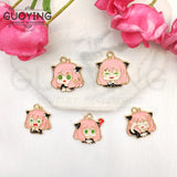 10pcs Cartoon Character Pendant Earrings DIY Keychain Bracelet Jewelry Charms