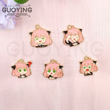 10pcs Cartoon Character Pendant Earrings DIY Keychain Bracelet Jewelry Charms