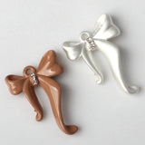 10pcs Alloy Drip Bowknot Shape Charms Pendant DIY Jewelry Supplies