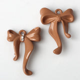 10pcs Alloy Drip Bowknot Shape Charms Pendant DIY Jewelry Supplies