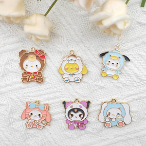 10pcs Anime Enamel Charms DIY Keychain Bracelet Pendant Jewelry Accessories