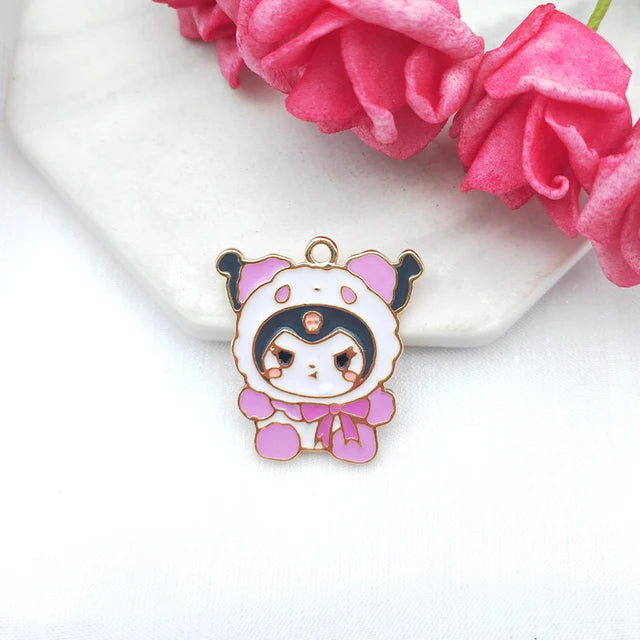10pcs Anime Enamel Charms DIY Keychain Bracelet Pendant Jewelry Accessories